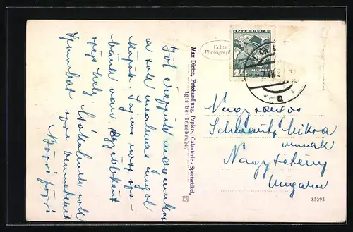 AK Igls, Ortsansicht mit Nordkette