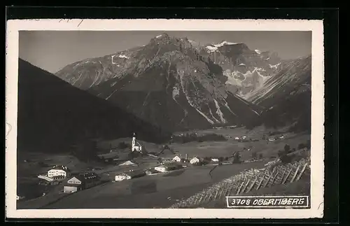 AK Obermberg, Ortsansicht mit Alpen