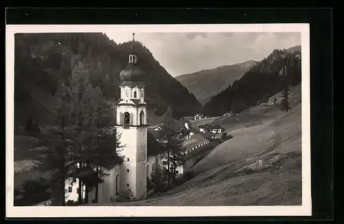 AK Gries a. Brenner, Ortsansicht mit Kirche