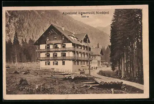 AK Ammerwald, Sicht auf das Alpenhotel