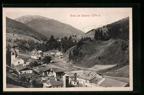 AK Gries am Brenner, Totalansicht aus der Vogelschau