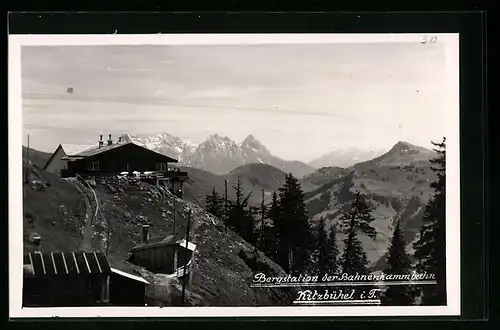 AK Kitzbühel i. T., Bergstation der Hahnenkammbahn
