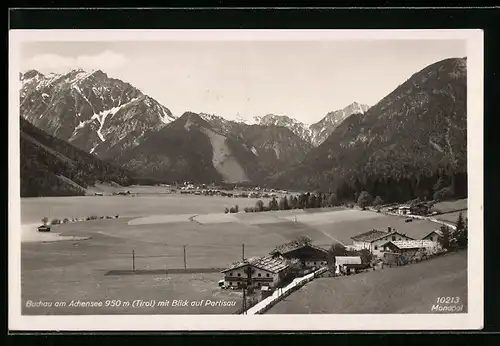 AK Buchau /Tirol, Ortsansicht mit Blick auf Pertisau