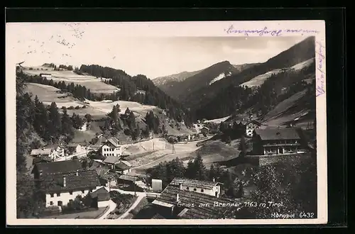 AK Gries a. B., Ortspartie aus der Vogelschau