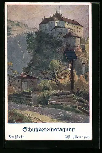 Künstler-AK E.F. Hofecker: Kufstein, Festung Geroldseck