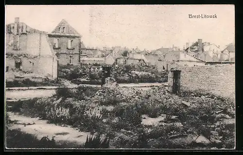 AK Brest-Litowsk, Ruinen im Ort