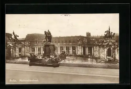 AK Berlin, Blick auf Nationaldenkmal