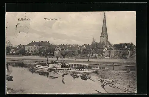 AK Holzminden, Weseransicht mit Schiff