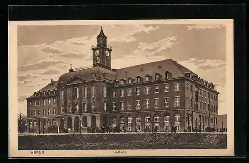 AK Herne, Blick auf Rathaus