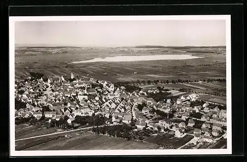 AK Buchau, Ortsansicht mit Federsee