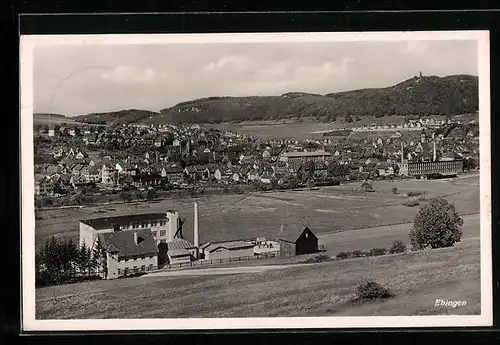 AK Ebingen, Ortsansicht aus der Vogelschau