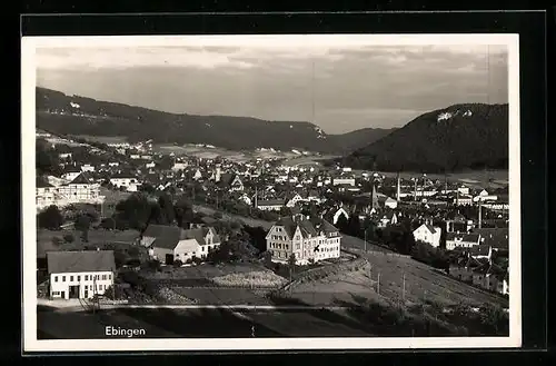 AK Ebingen, Ortsansicht mit Umgebung