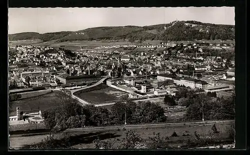 AK Ebingen, Ortsansicht mit Schlossberg