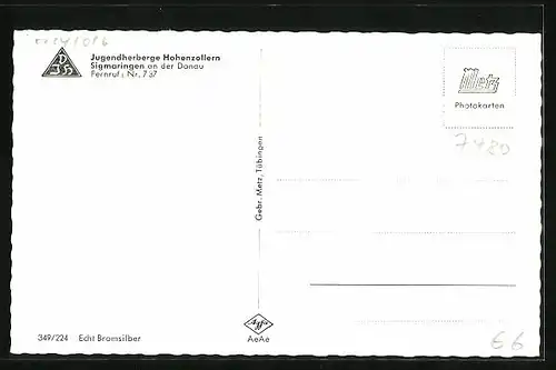 AK Sigmaringen an der Donau, Jugenherberge Hohenzollern