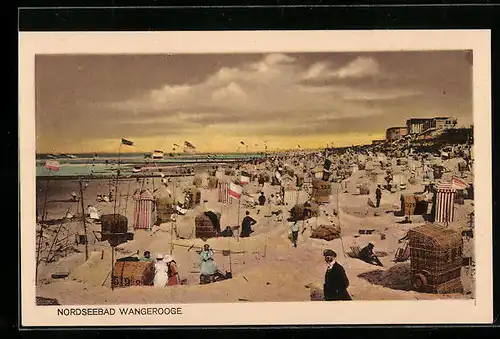 AK Wangerooge, Strandpartie mit Besuchern