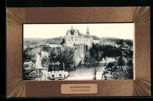 AK Sigmaringen, Blick auf Schloss