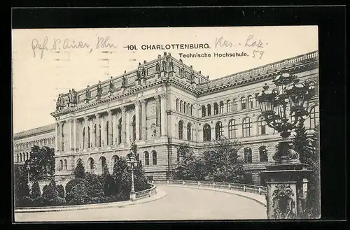 AK Berlin-Charlottenburg, Blick auf Technische Hochschule
