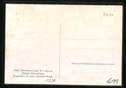 AK Villingendorf, Ansicht eines Wohnhauses B.