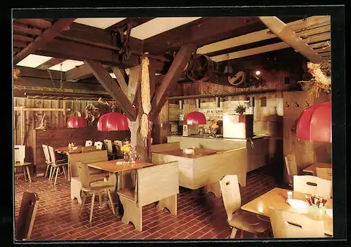 AK Adelberg /Göppingen, Innenansicht Gasthof Herrenmühle