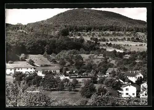 AK Eckwälden, Ortsansicht mit Berg