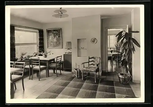 AK Heiningen, Innenansicht Kneipkur und Erholungsheim