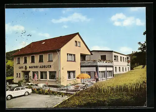 AK Eckwälden bei Bad Boll, Café-Gasthof Albblick im Sommer