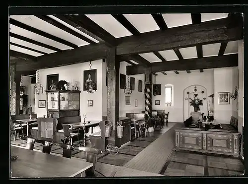 AK Weitenburg /Kreis Horb a.N., Innenansicht Hotel-Restaurant Schloss Weitenburg