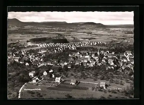 AK Heiningen /Württ., Ortsansicht mit Umland