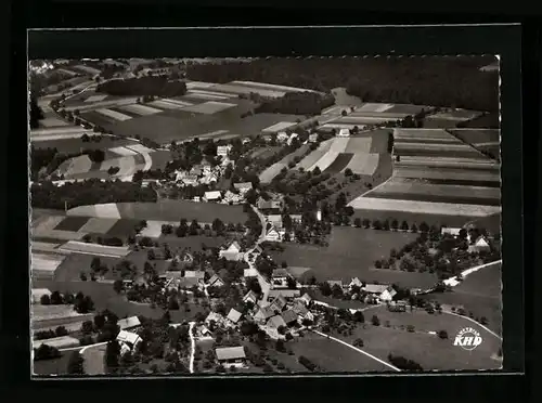 AK Sommenhardt /Schwarzwald, Ortsansicht vom Flugzeug aus