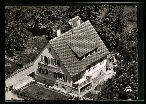 AK Sommenhardt /Krs. Calw, Fliegeraufnahme vom Haus Schnürle