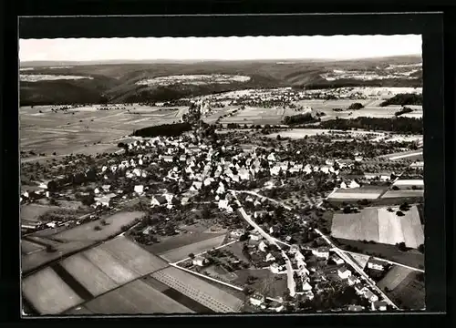 AK Neubulach im Schwarzwald, Fliegeraufnahme vom Ort