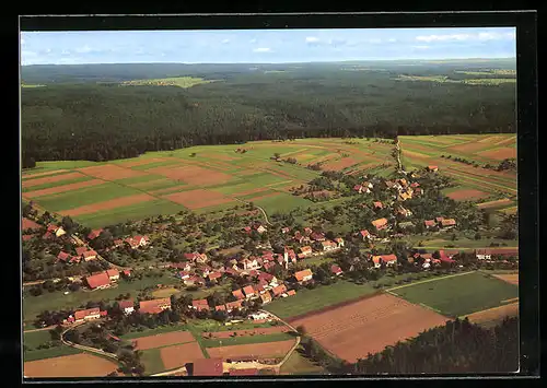 AK Oberkollwangen im Schwarzwald, Fliegeraufnahme vom Ort