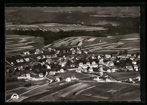 AK Herrenzimmern, Ortsansicht vom Flugzeug aus