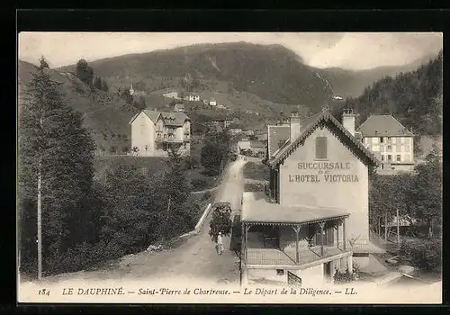 AK Saint-Pierre-de-Chartreuse, Le Départ de la Diligence