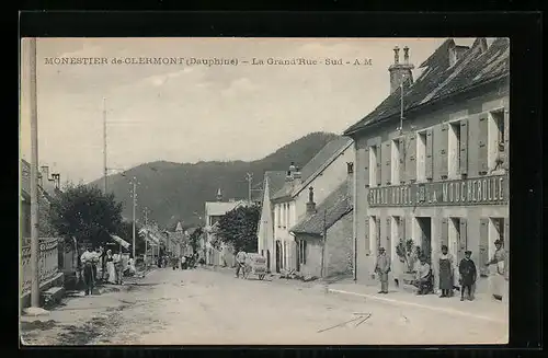 AK Monestier-de-Clermont, La Grand`Rue Sud, Strassenpartie