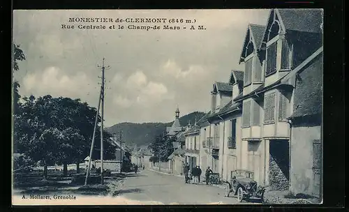 AK Monestier-de-Clermont, Rue Centrale et le Champ-de-Mars