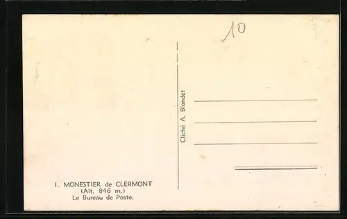 AK Monestier-de-Clermont, Le Bureau de Poste