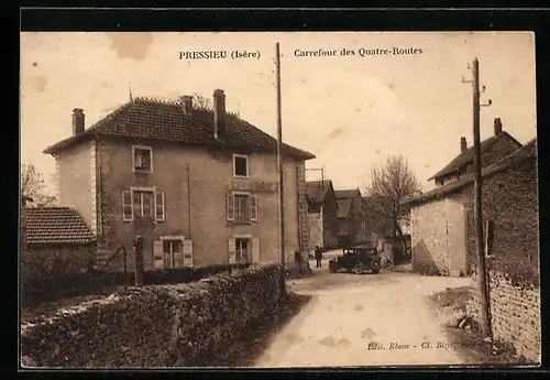AK Pressieu, Carrefour des Quatre-Routes