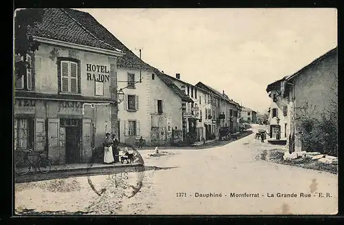 AK Montferrat, La Grande Rue, Strassenpartie