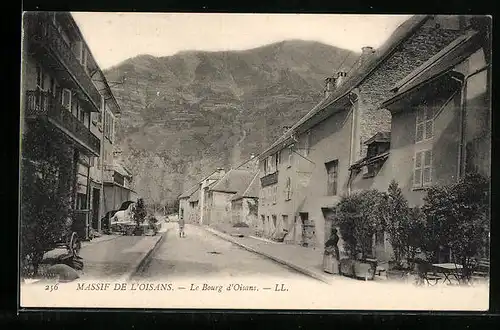 AK Bourg d`Oisans, Massif de l`Oisans, Une rue, Strassenpartie