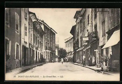 AK Pont-en-Royans, La Grand`Rue, Strassenpartie