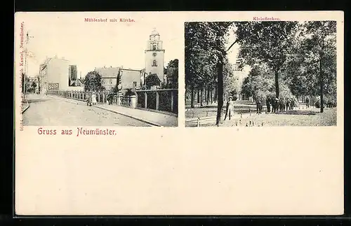 AK Neumünster, Mühlenhof mit Kirche