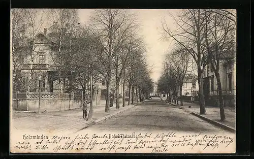 AK Holzminden, Partie in der Bahnhofstrasse