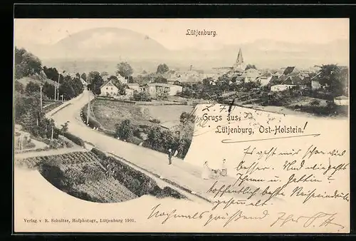 AK Lütjenburg /Ost-Holstein, Ortsansicht aus der Vogelschau