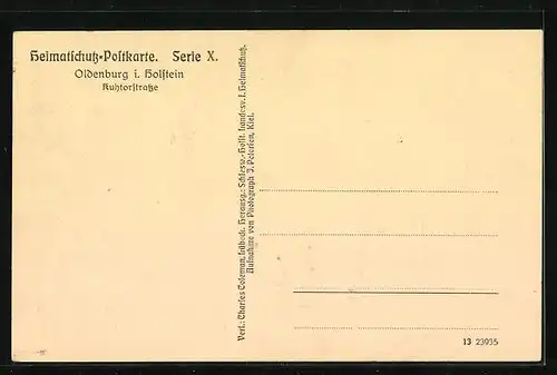 AK Oldenburg i. Holstein, Kuhtorstrasse mit Anwohnern