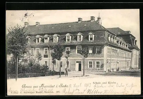 AK Herrnhut i. Sachs., Schule und Kirche