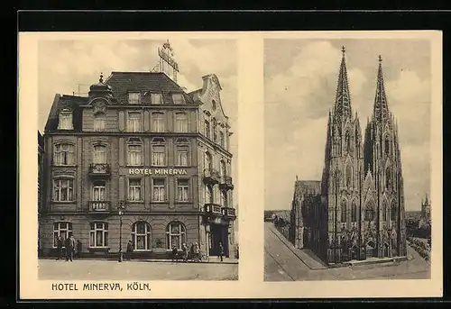 AK Köln, Hotel Minerva, Johannisstrasse 24-28, Dom