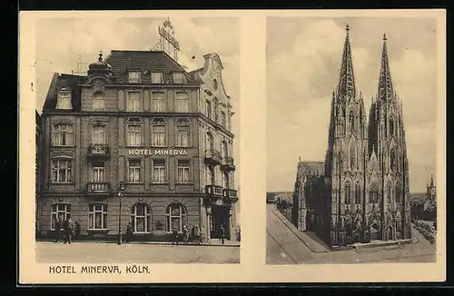 AK Köln, Hotel Minerva, Johannisstrasse 24-28, Dom