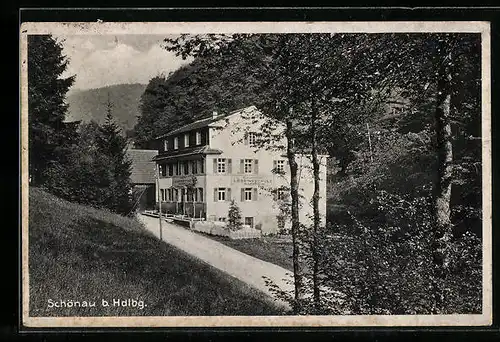 AK Schönau b. Hdlbg., Münchelstrasse mit Landheim d. Lessingschule