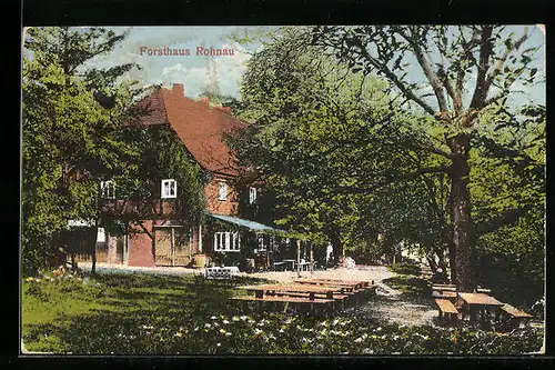 AK Rohnau, Forsthaus mit Waldterrasse